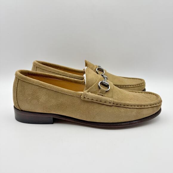 Martin Dingman Mens Addison Loafers US 8 EU 41 Tan Suede Water Repellent NIB - Picture 4 of 13